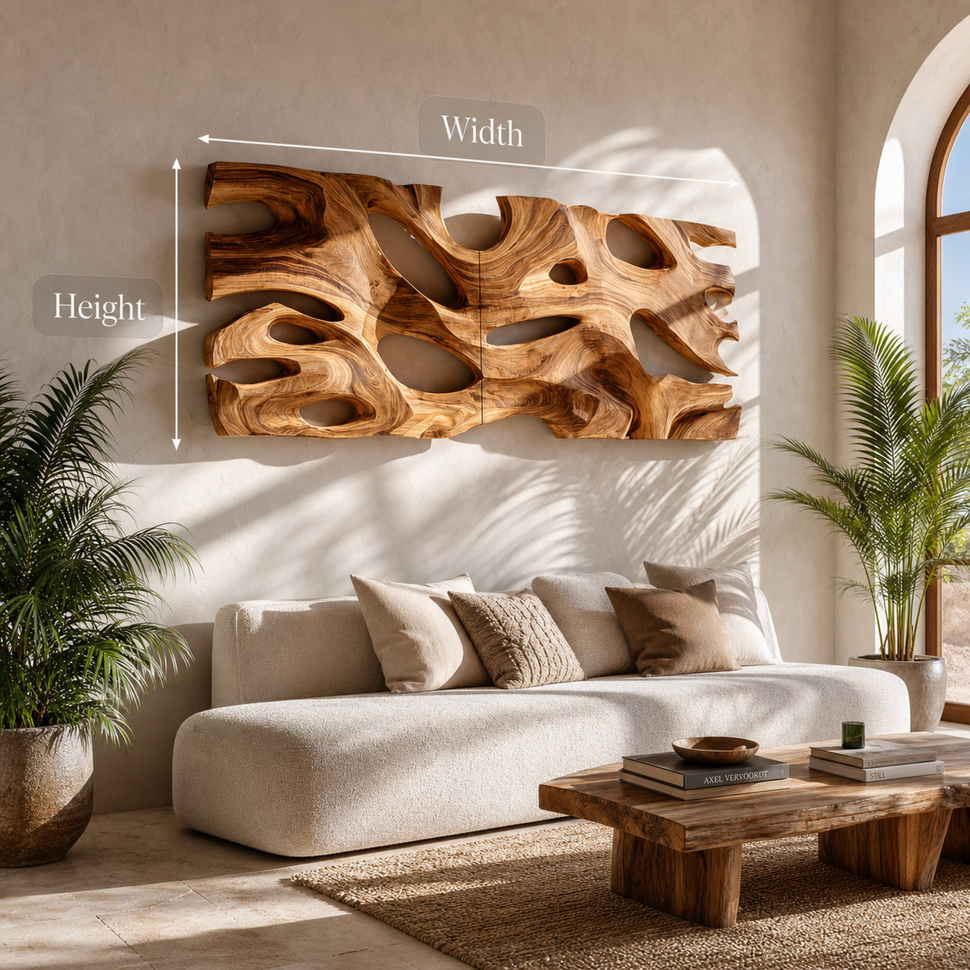 Modern Sculptural Wooden Wall Art For Living Room Decor - product view 8