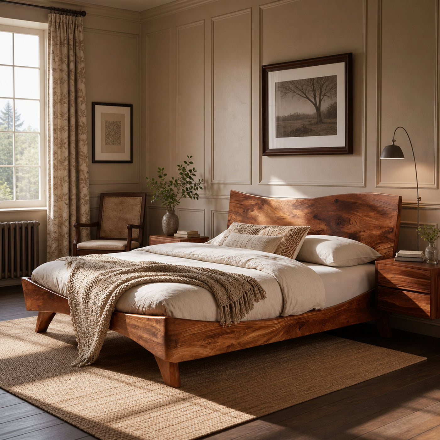 Modern Set Bed Frame And Headboard For Bedroom - product view 6