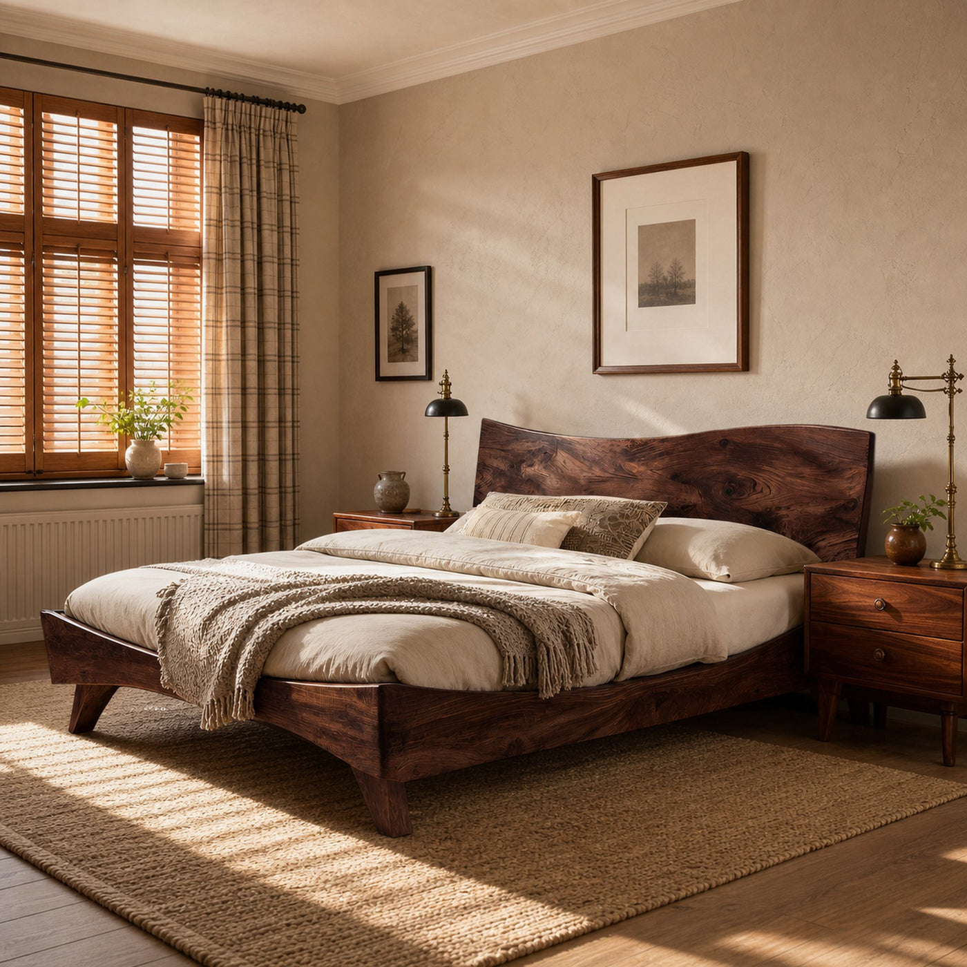Modern Set Bed Frame And Headboard For Bedroom - product view 7