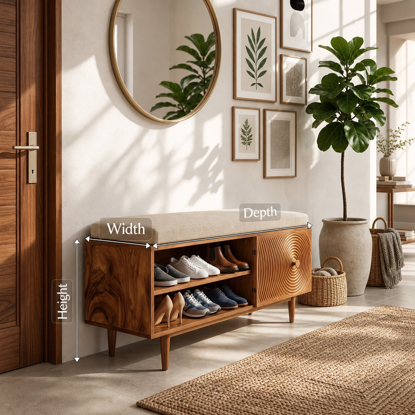 Modern Shoe Storage Cabinet For Condo Entryway Hallway Placement - product view 8