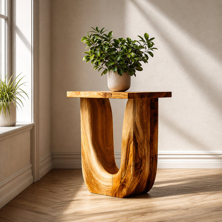 Modern Side Table U Shape Base For Living Room