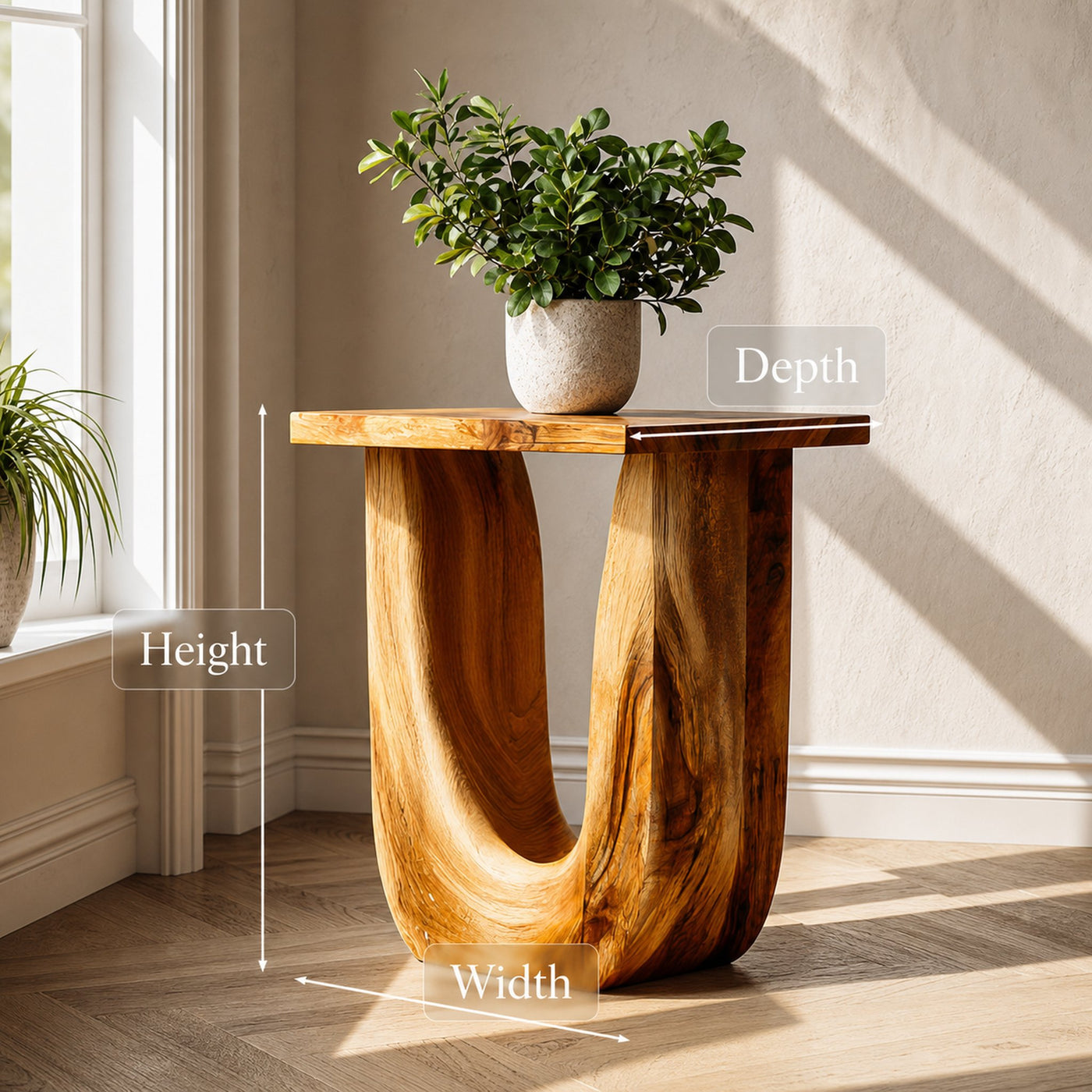 Modern Side Table U Shape Base For Living Room - product view 6