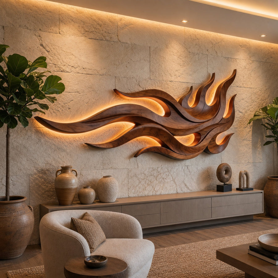Modern Silhouette Wall Art For Hospitality Lounge Interior