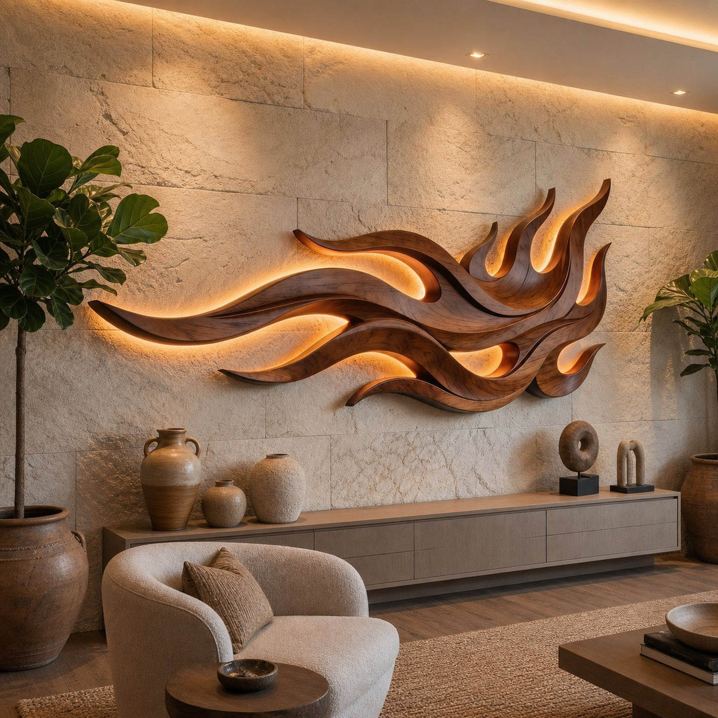 Modern Silhouette Wall Art For Hospitality Lounge Interior