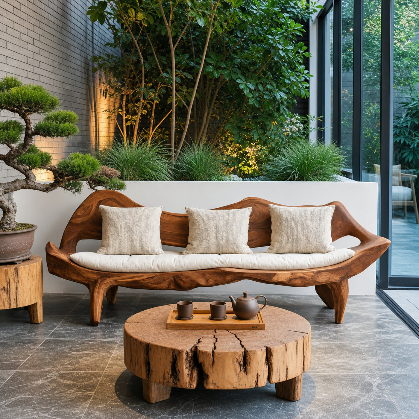 Modern Sofa With Sculptural Frame For Living Room Or Lounge - product view 6