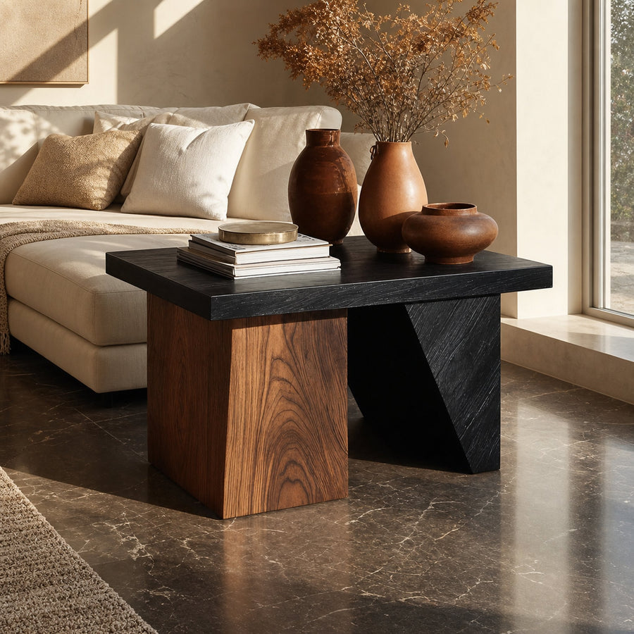 Modern Solid Wood End Table For Entryway Accent Table