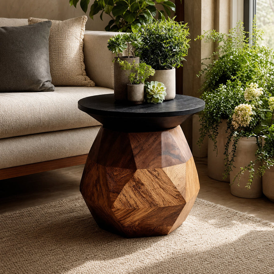 Modern Solid Wood End Table For Minimal Interior Design