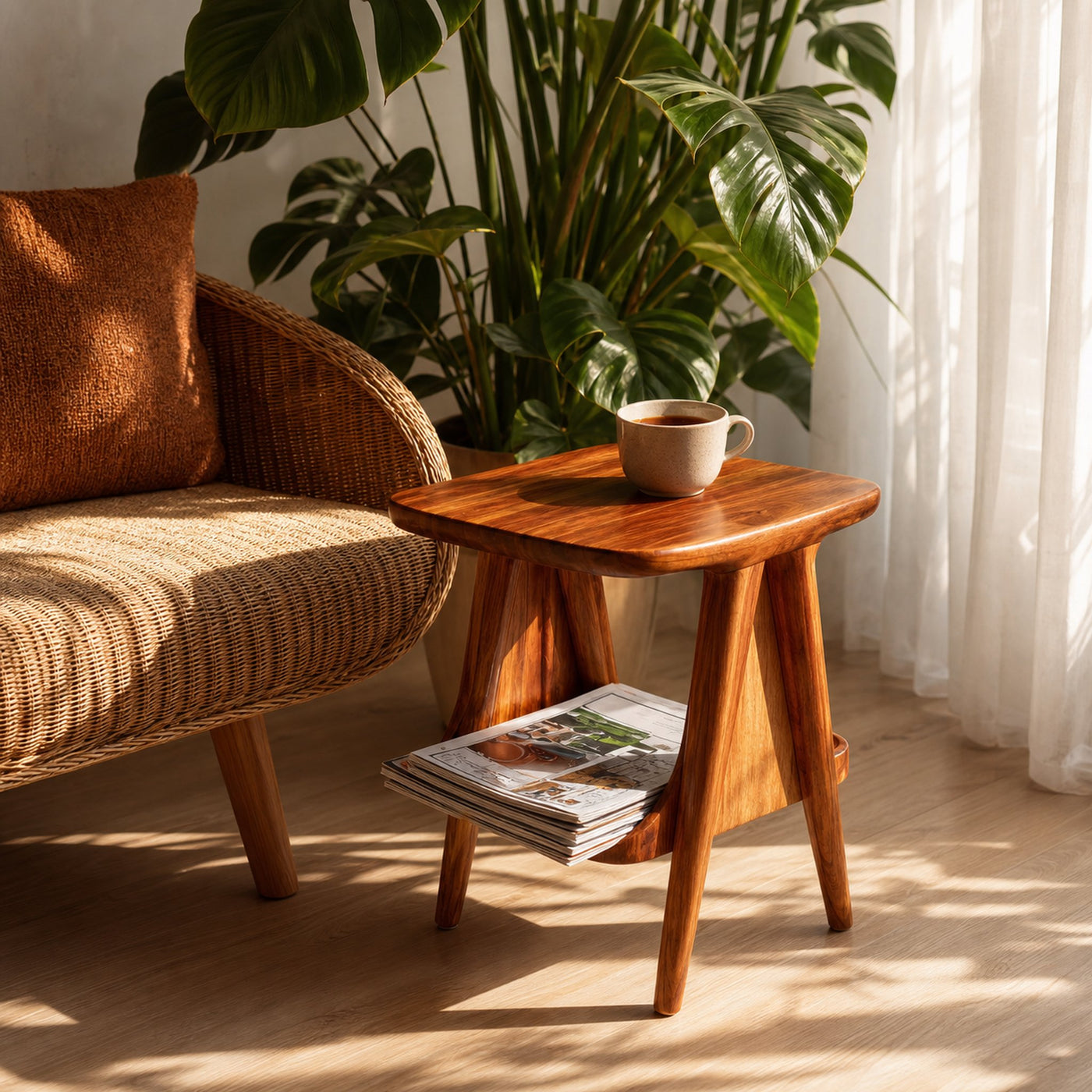 Modern Solid Wood Side Table For Entryway Design And Decor - product view 6