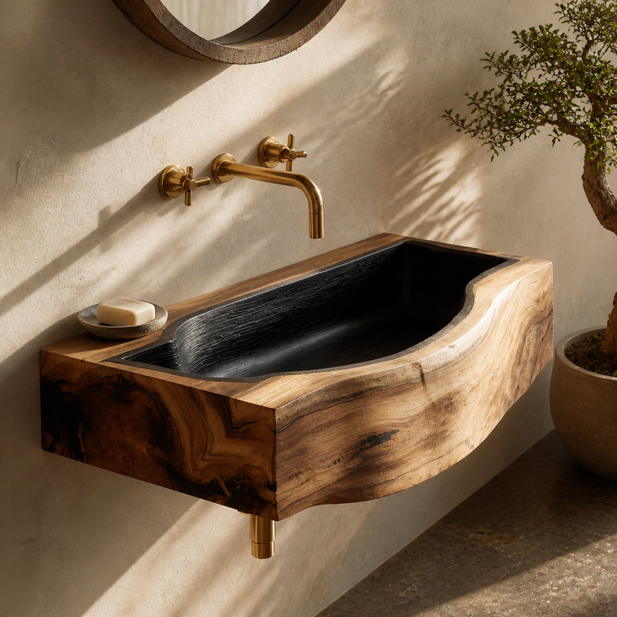 Modern Solid Wood Vanity Sink For Bathroom Decor And Furniture