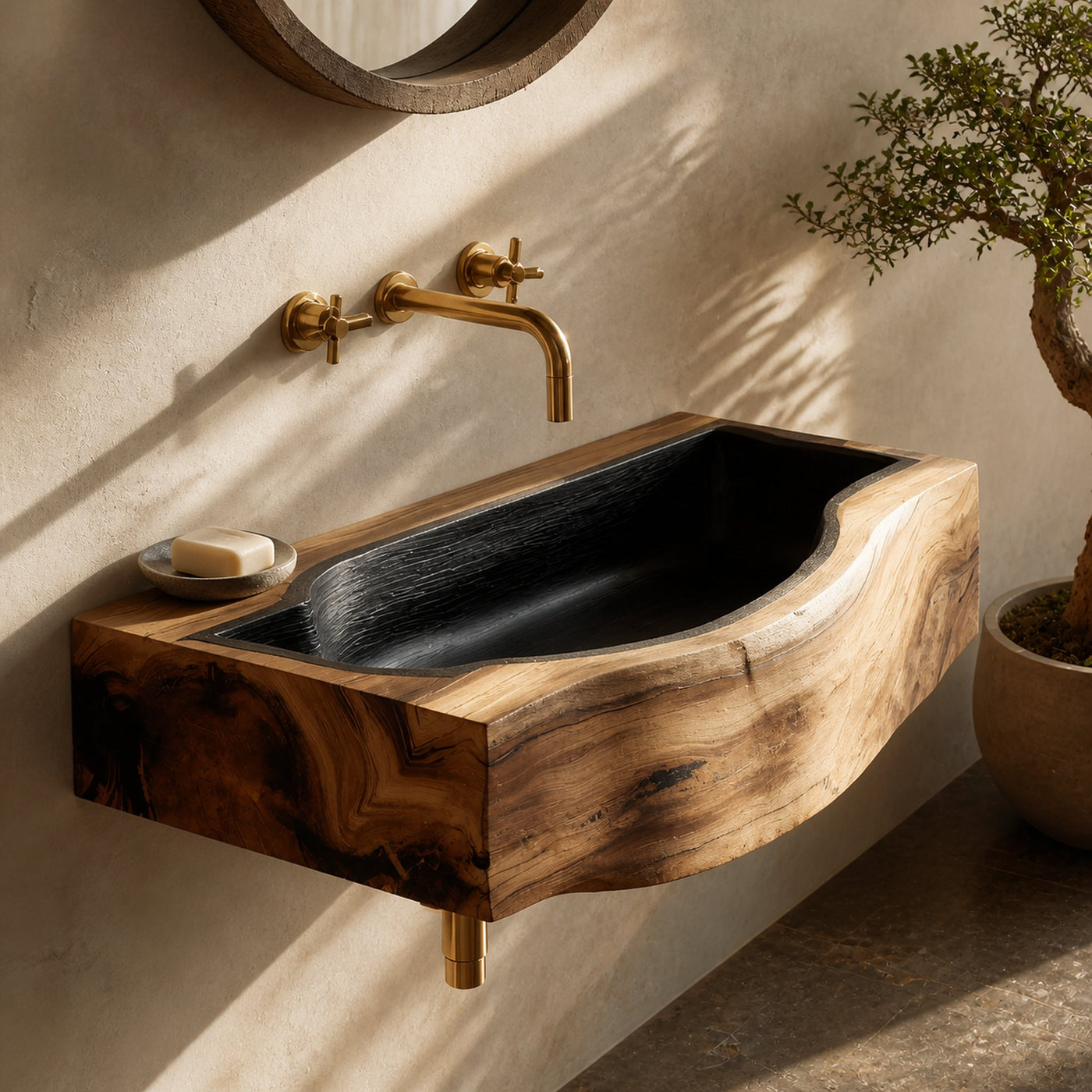 Modern Solid Wood Vanity Sink For Bathroom Decor And Furniture