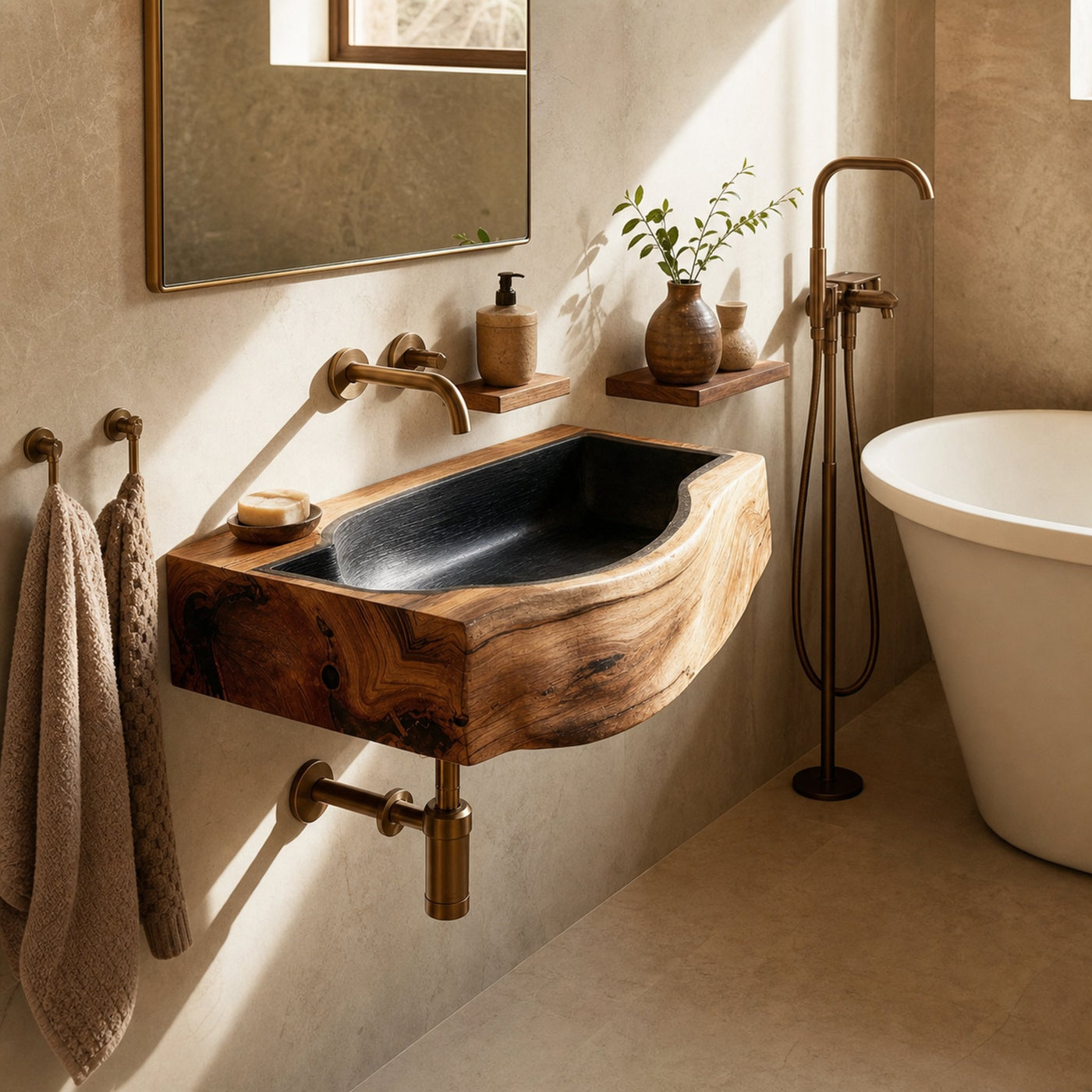 Modern Solid Wood Vanity Sink For Bathroom Decor And Furniture - product view 6