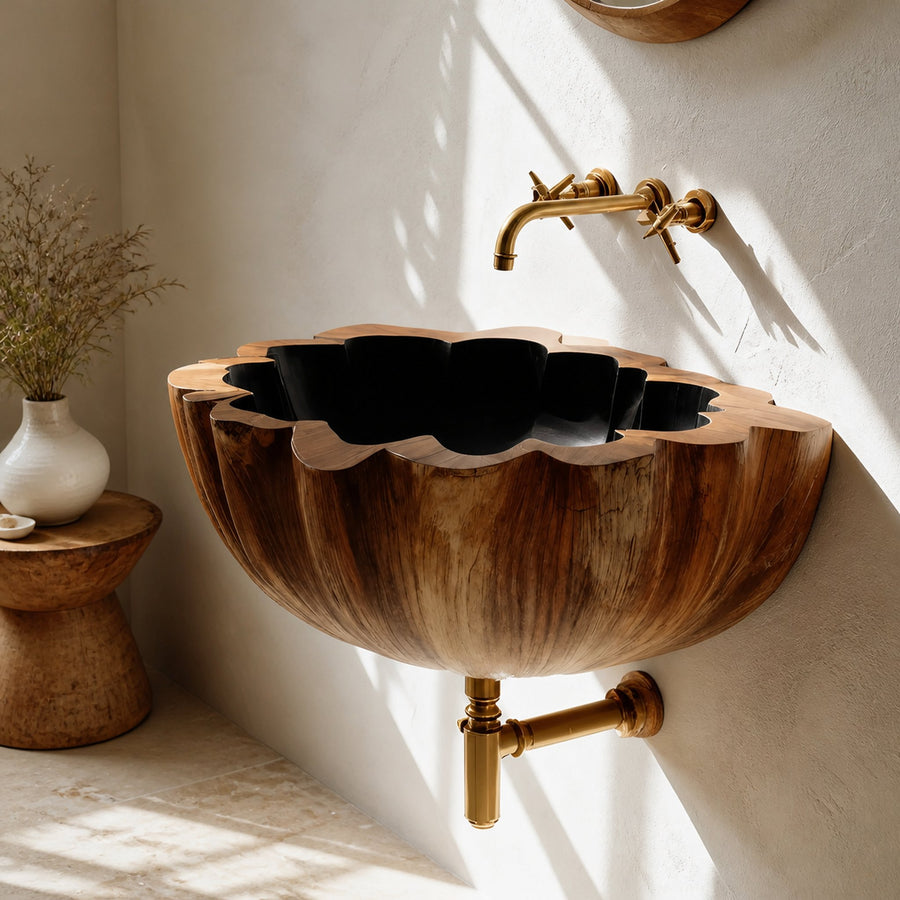 Modern Solid Wood Vanity Sink For Bathroom Furniture Decor