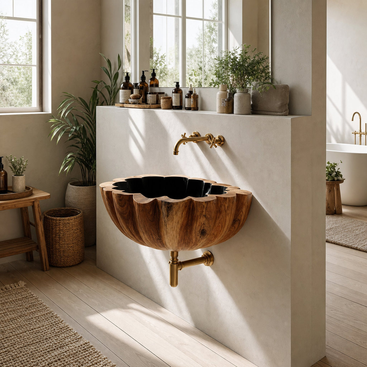 Modern Solid Wood Vanity Sink For Bathroom Furniture Decor - product view 6