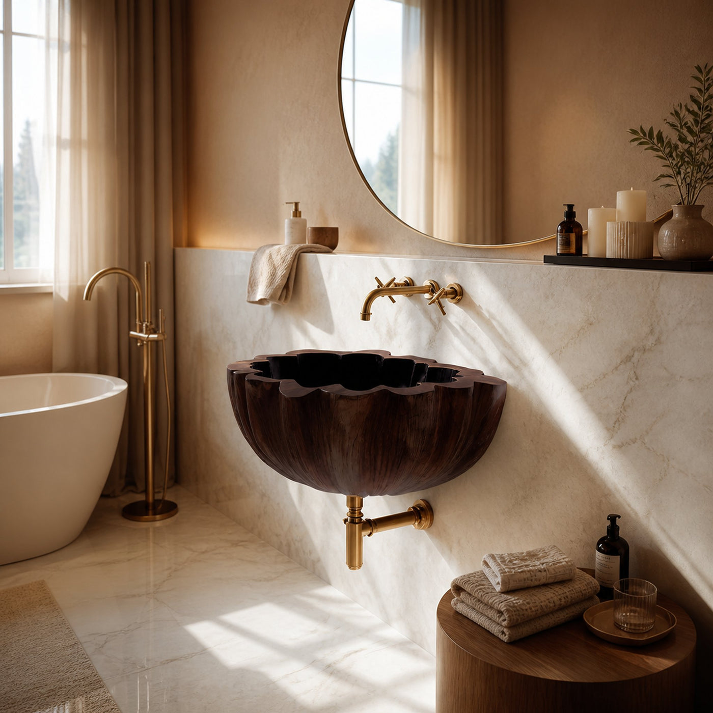 Modern Solid Wood Vanity Sink For Bathroom Furniture Decor - product view 7