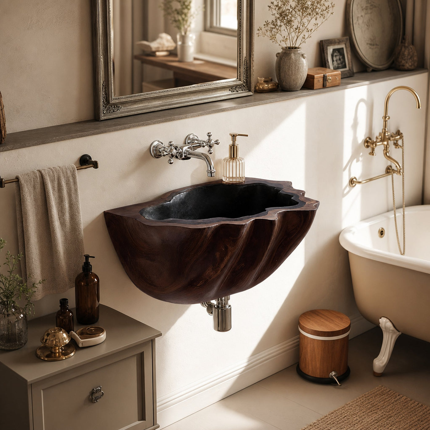 Modern Solid Wood Vanity Sink For Clean Bathroom Design Decor - product view 7