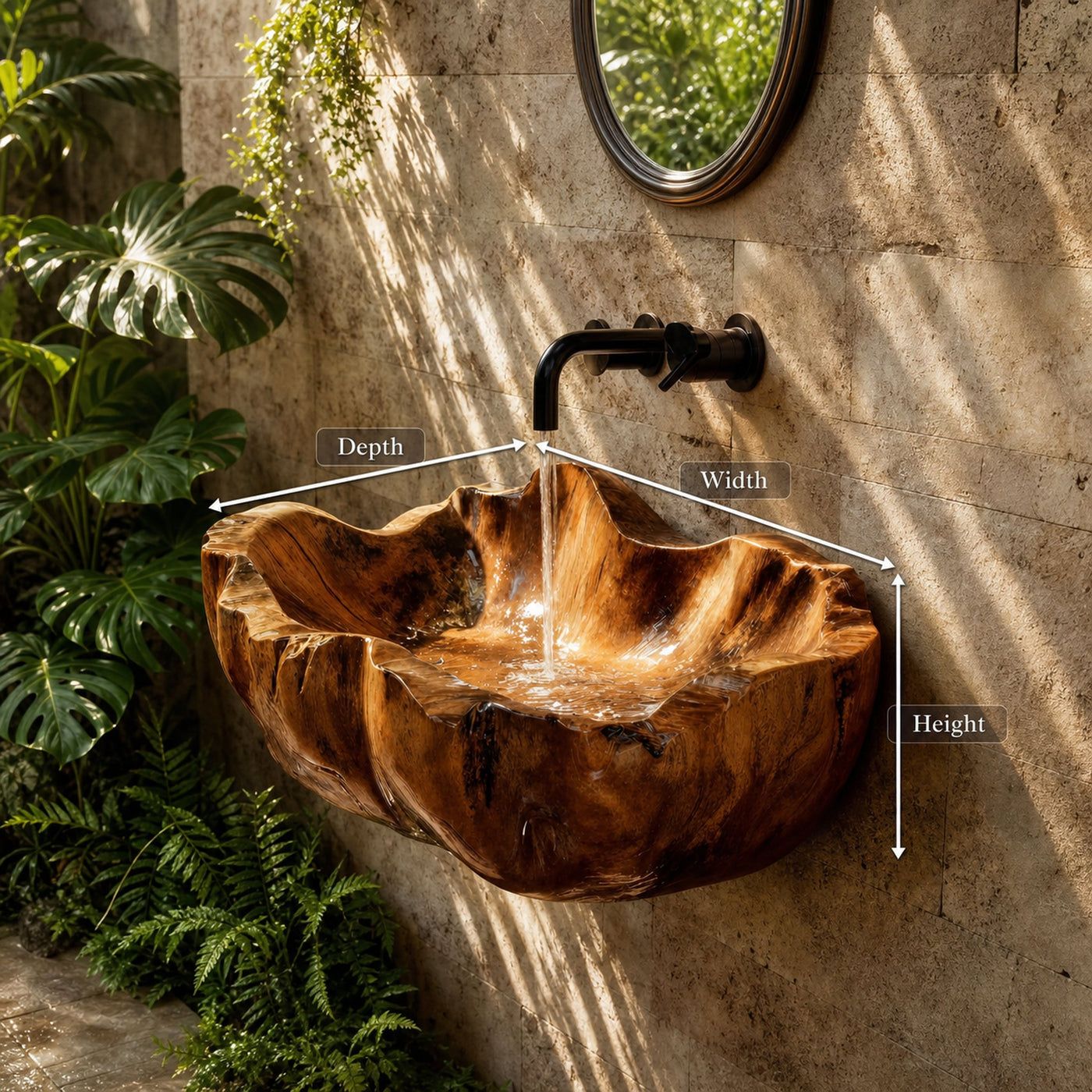 Modern Solid Wood Wash Basin For Luxury Bedroom Furniture Decor - product view 8