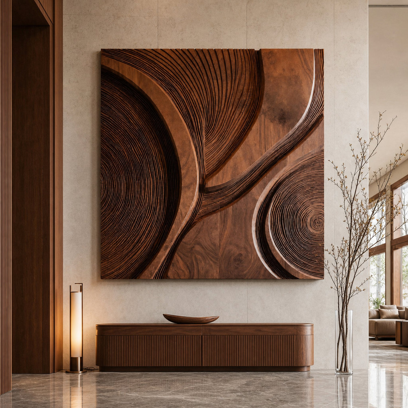 Modern Wall Art With Circular Pattern For Living Room