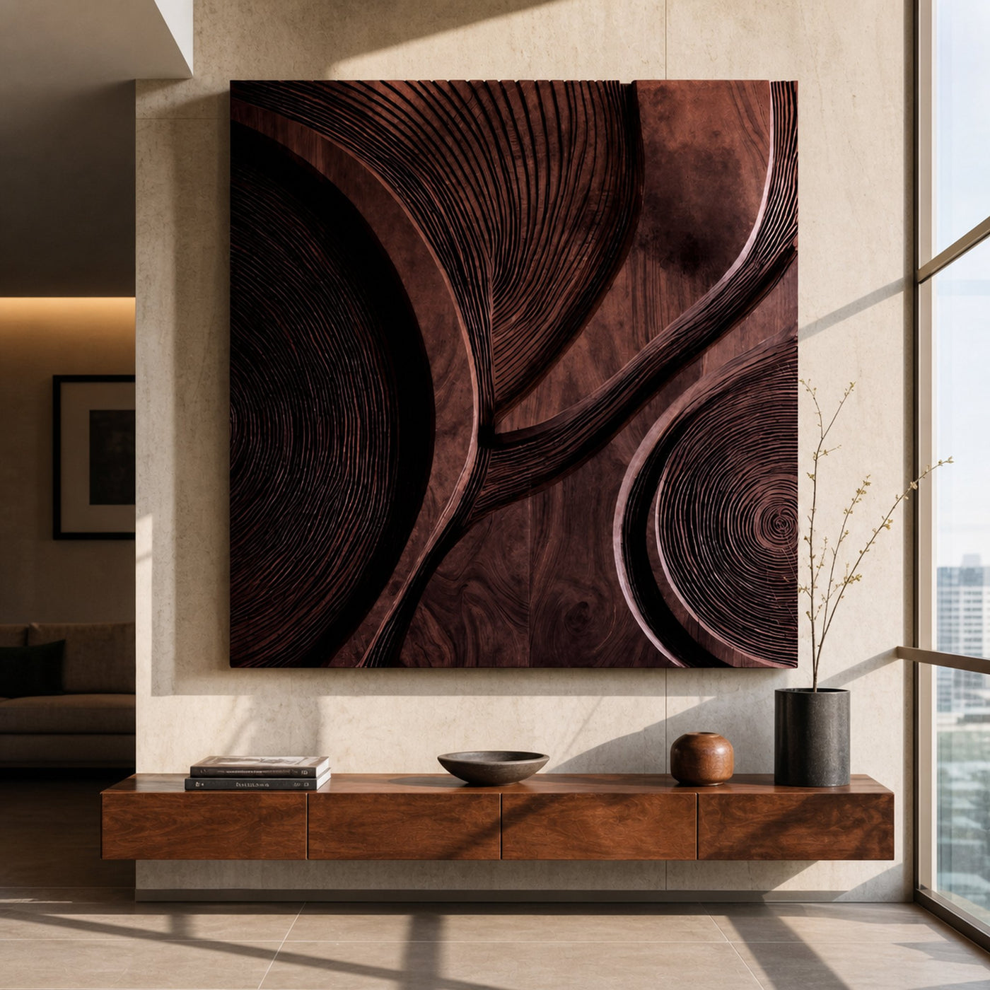 Modern Wall Art With Circular Pattern For Living Room - product view 7