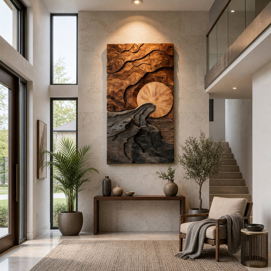Modern Wall Art With Landscape Design For Living Room