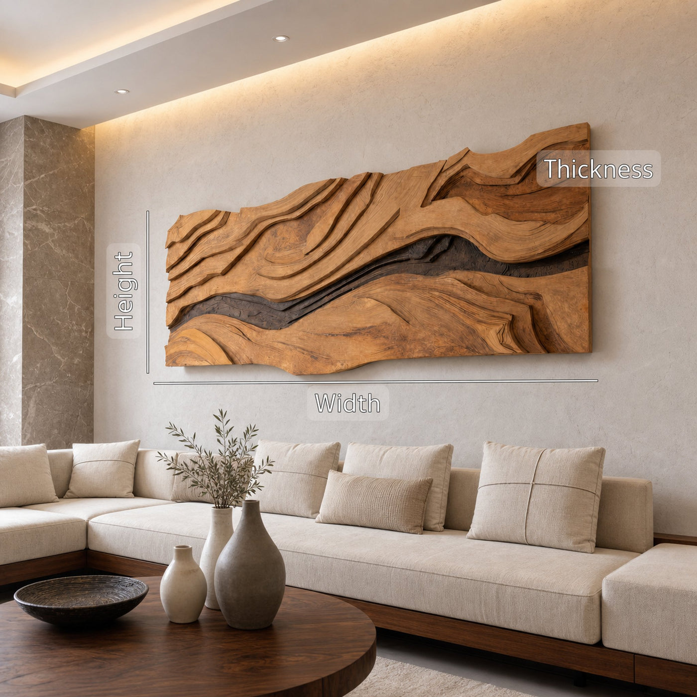 Modern Wall Art With Layered Design For Living Room - product view 7