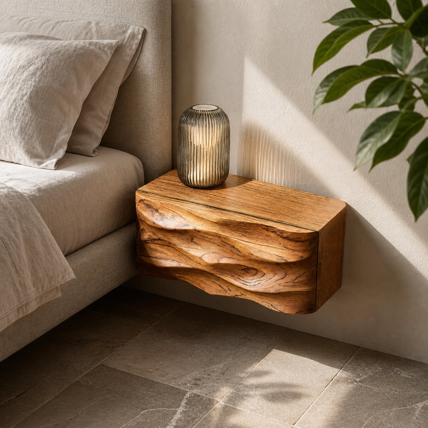 Modern Wall Mounted Nightstand For Bedroom Decor - product view 6