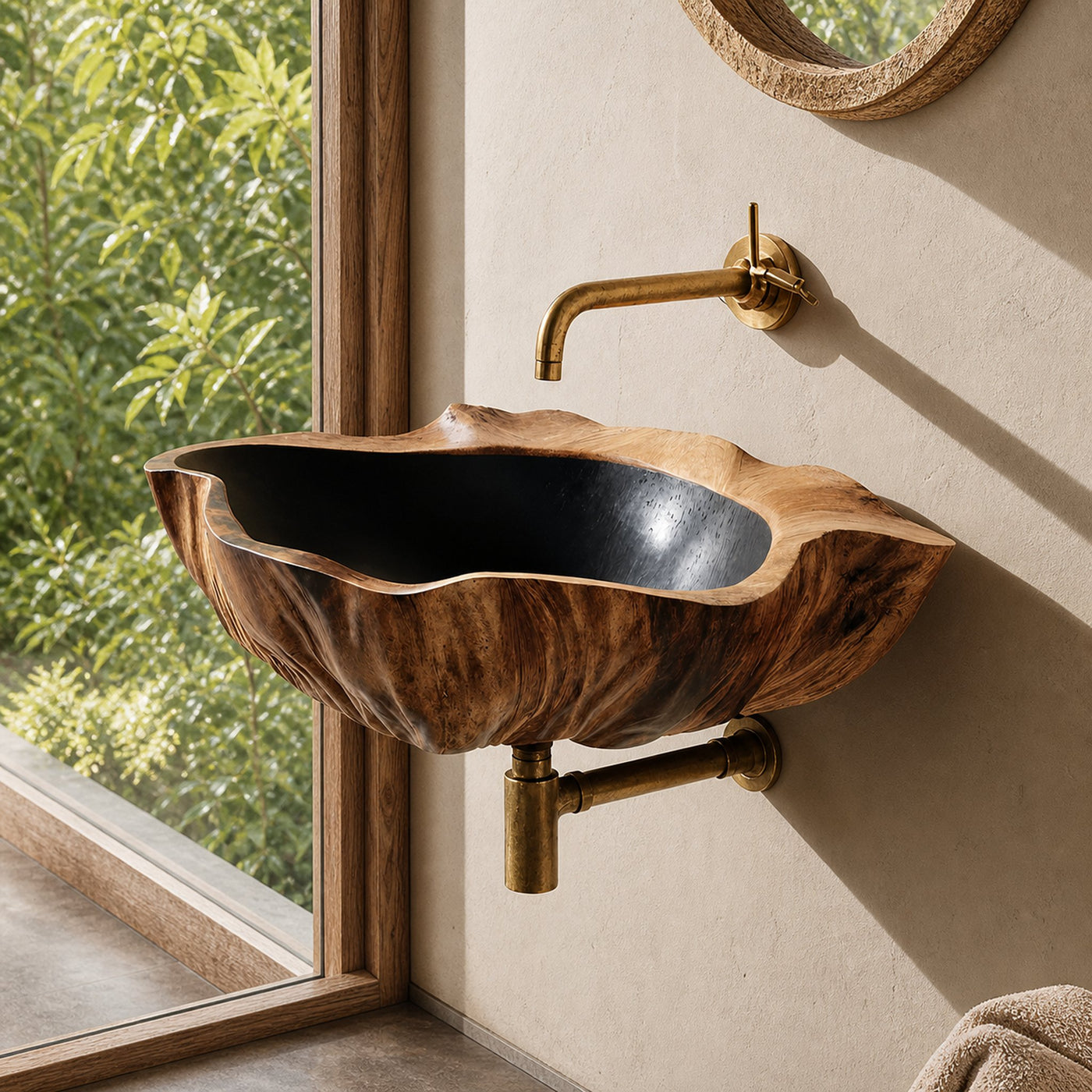Modern Wall Mounted Wooden Bathroom Sink For Sleek Bathroom Furniture
