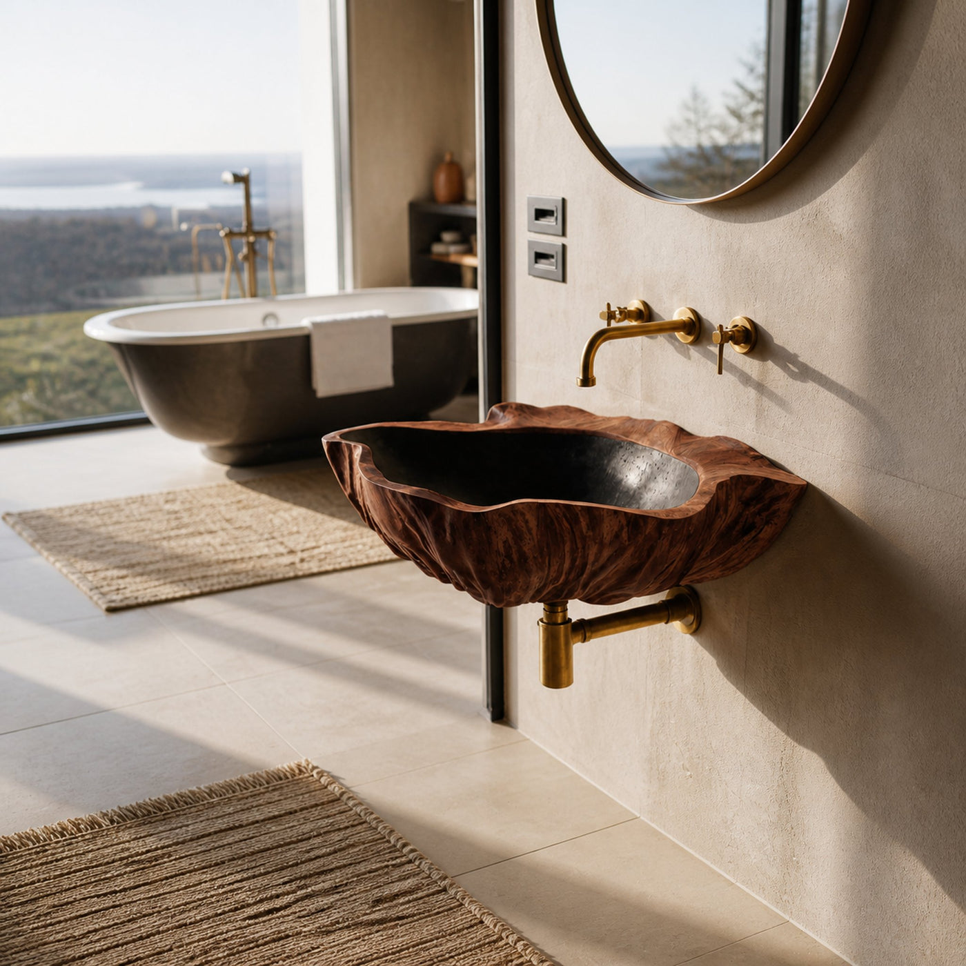 Modern Wall Mounted Wooden Bathroom Sink For Sleek Bathroom Furniture - product view 7