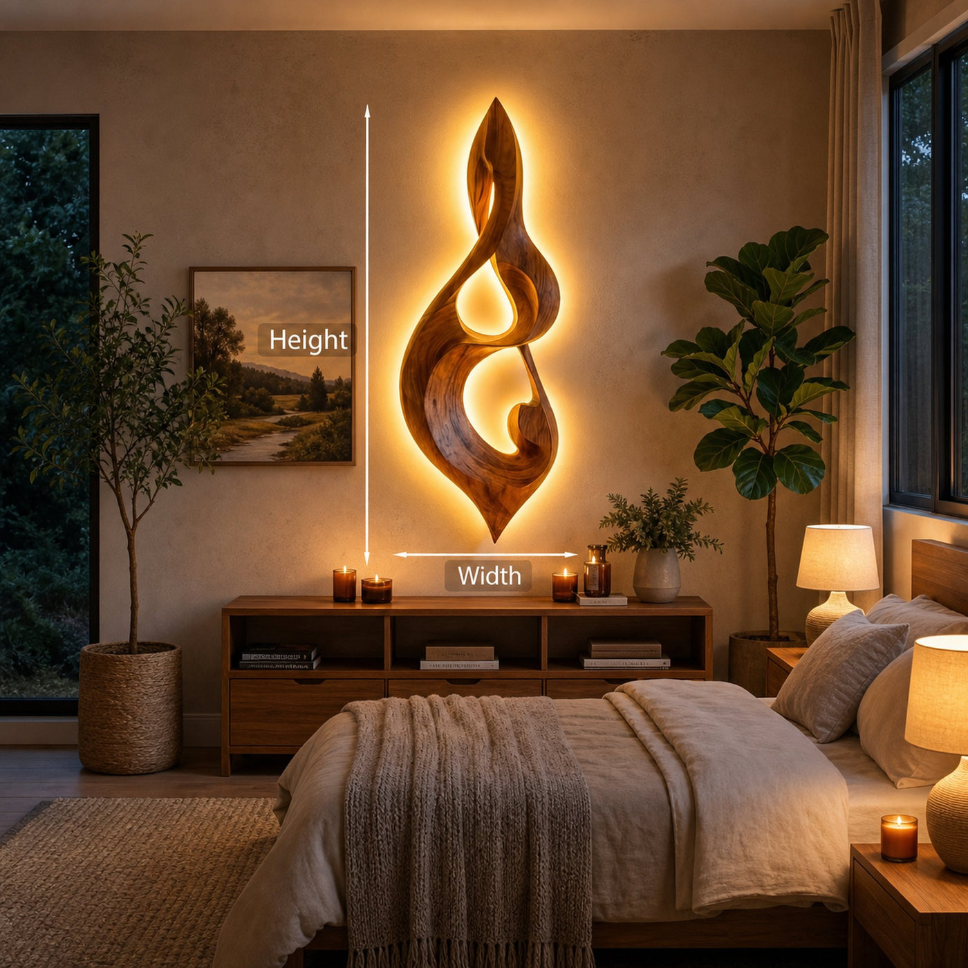 Modern Wood Wall Art Musical Note Form For Living Room - product view 8