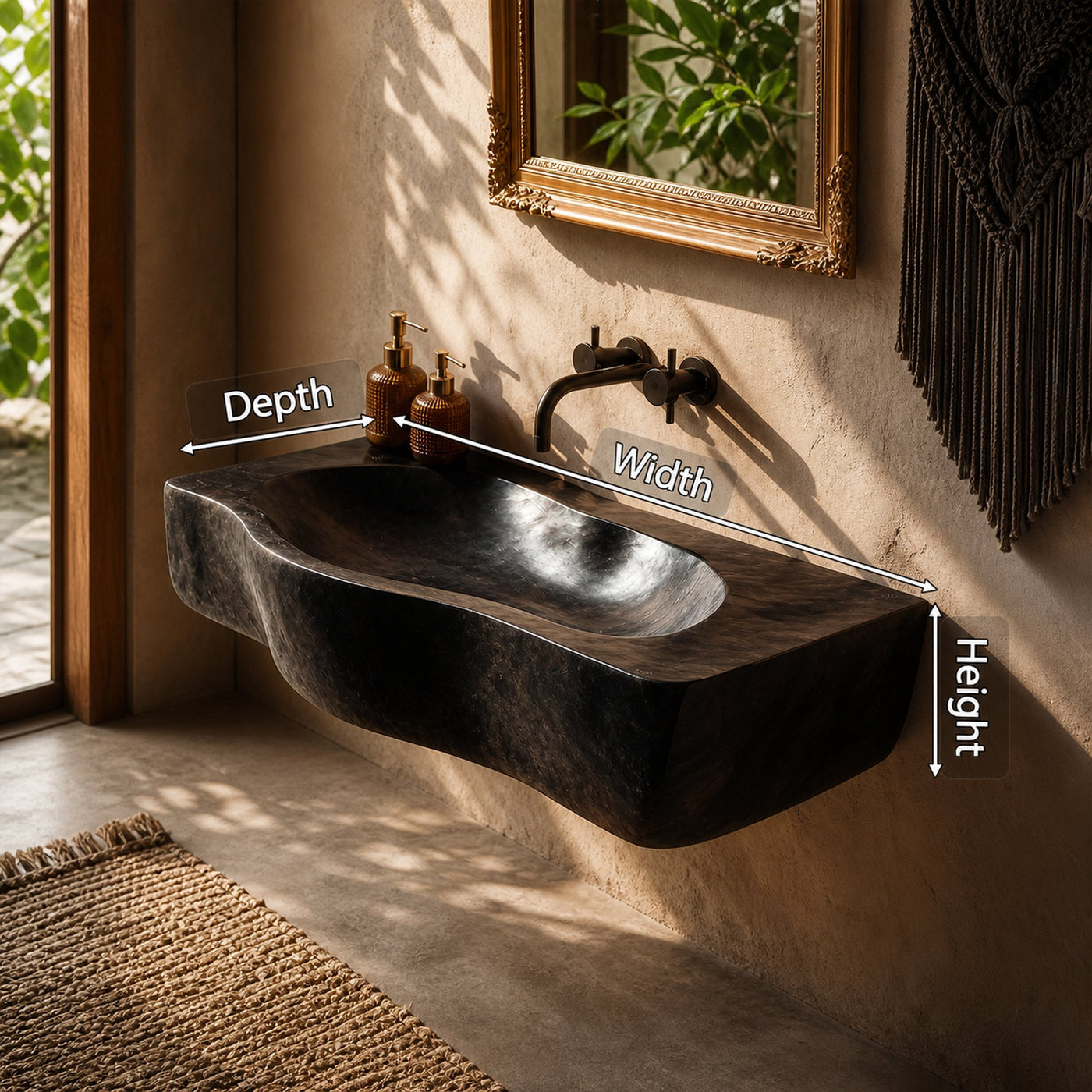 Modern Wooden Live Edge Wood Basin For Contemporary Vanity Decor - product view 8