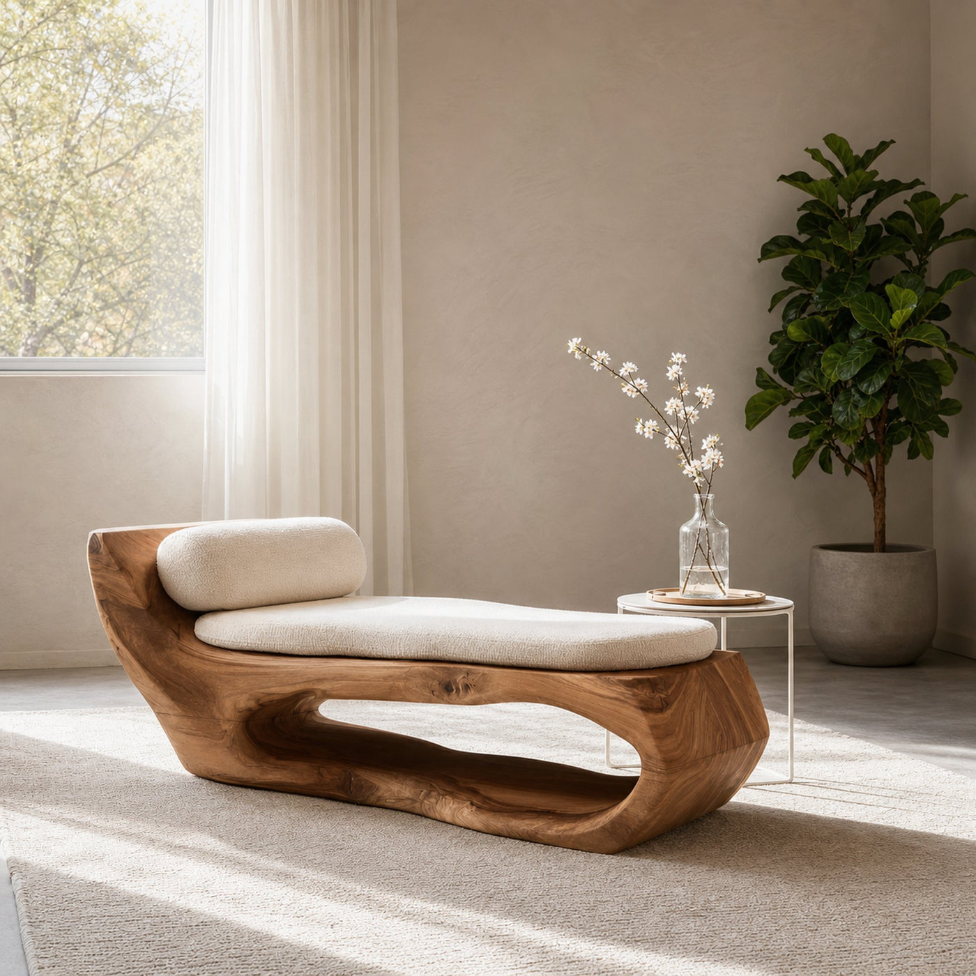 Modern Wooden Lounge Chair For Living Room