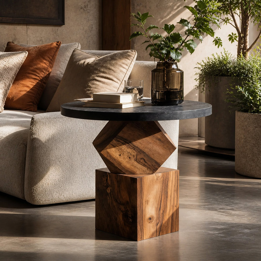 Modern Wooden Side Table For Bedroom Nightstand Decor