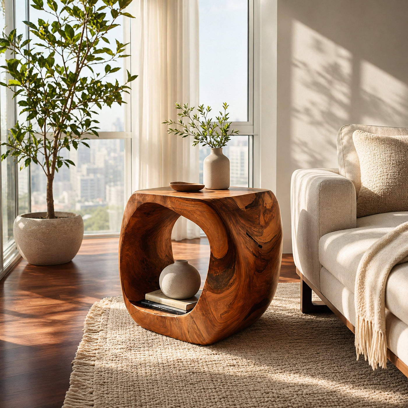 Modern Wooden Side Table For Living Room Furniture