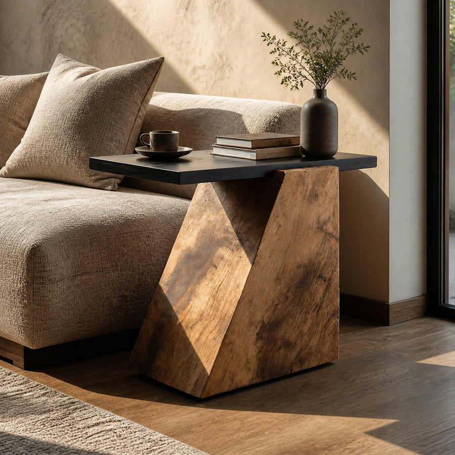 Modern Wooden Side Table For Luxury Living Room Design