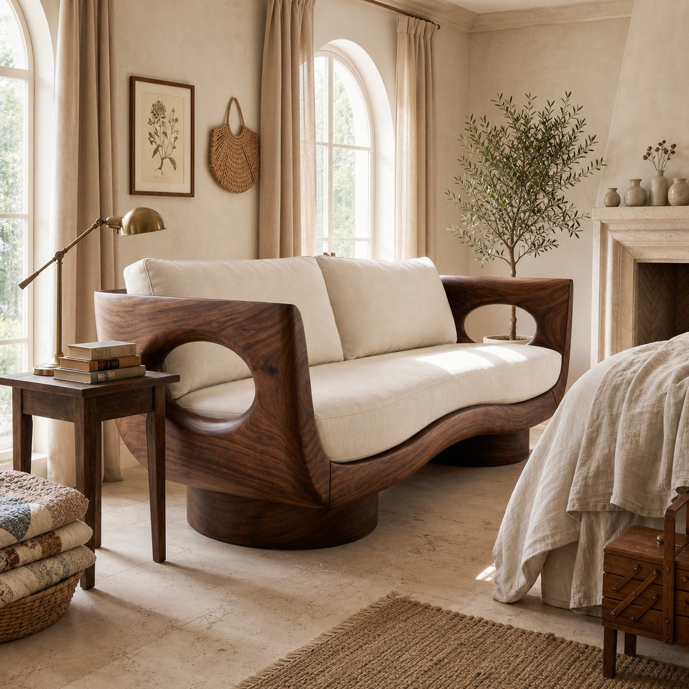 Modern Wooden Sofa Spa Reception Lounge - product view 7