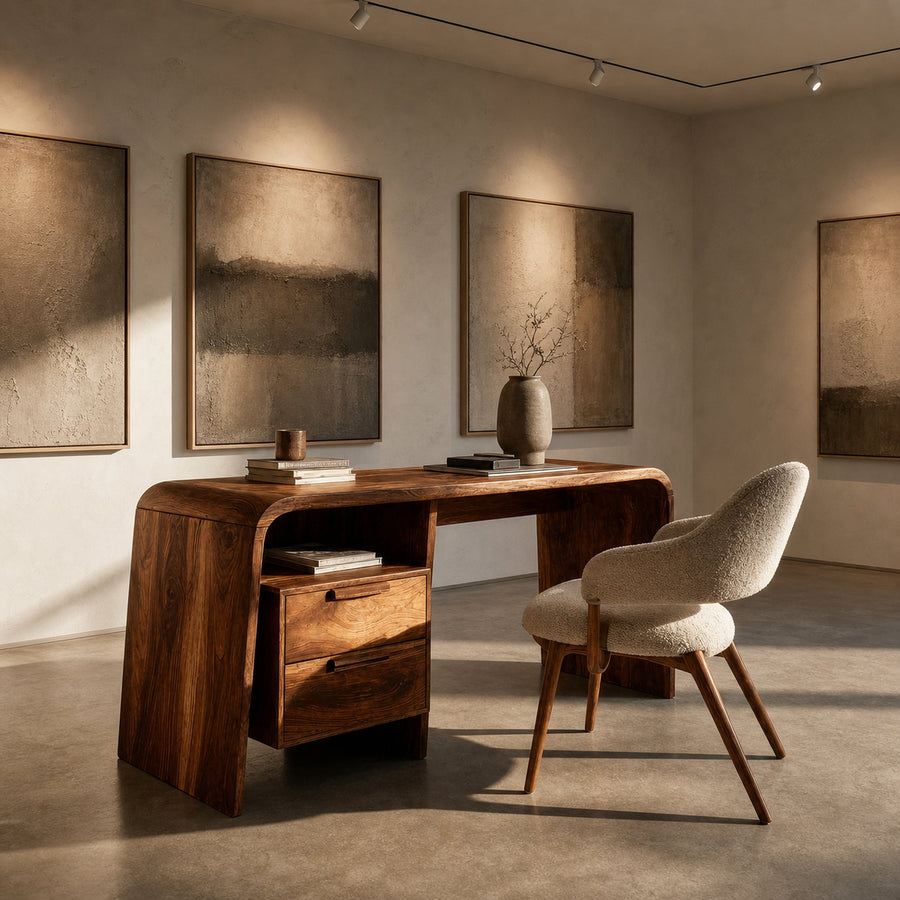 Modern Writing Desk With Drawers For Workspace