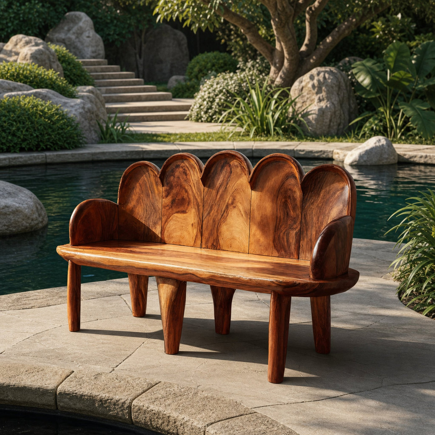 Natural Live Edge Entryway Bench For Home Entry Space