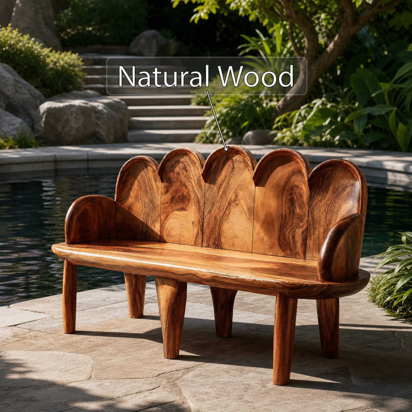 Natural Live Edge Entryway Bench For Home Entry Space - product view 6