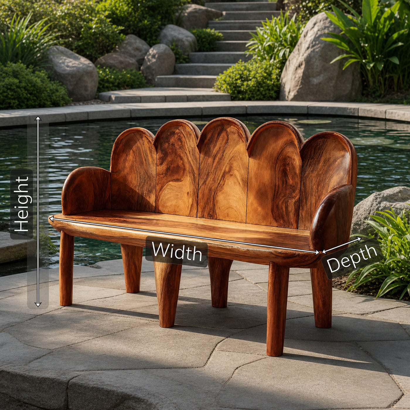 Natural Live Edge Entryway Bench For Home Entry Space - product view 7