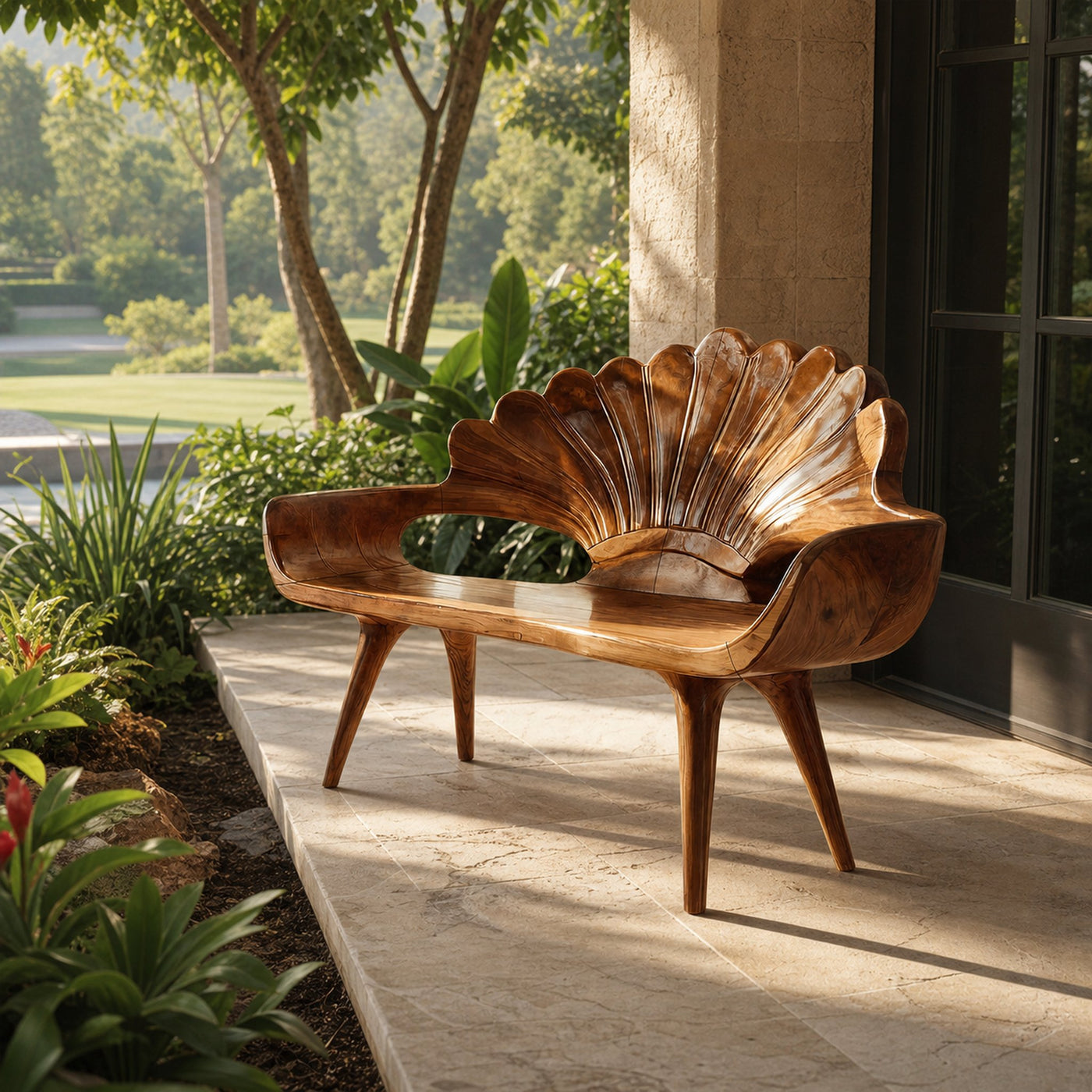 Natural Live Edge Wood Bench For Entryway Seating Area