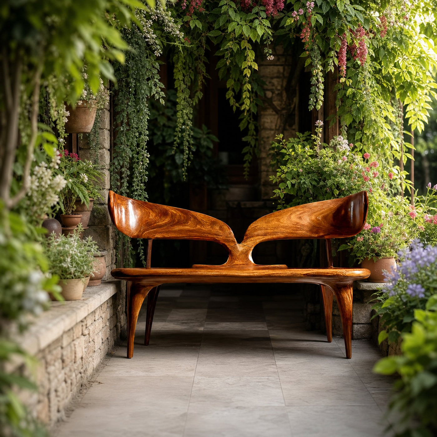 Natural Live Edge Wood Bench For Entryway Seating Area - product view 6