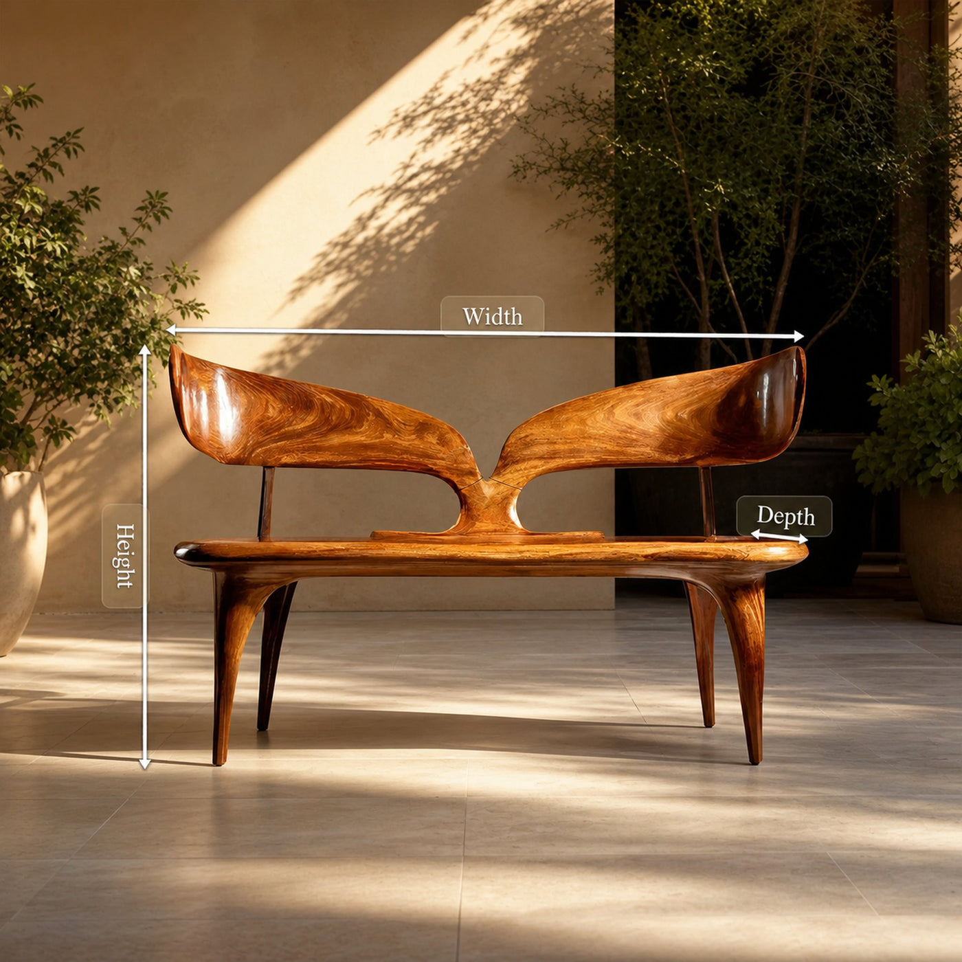 Natural Live Edge Wood Bench For Entryway Seating Area - product view 8