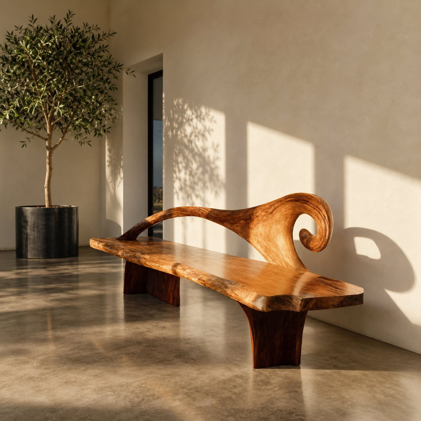 Natural Rustic Wood Entryway Bench For Home Hallway - product view 6