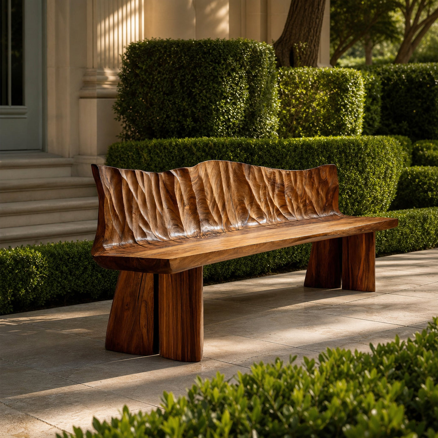Natural Solid Wood Bench For Entryway And Living Space