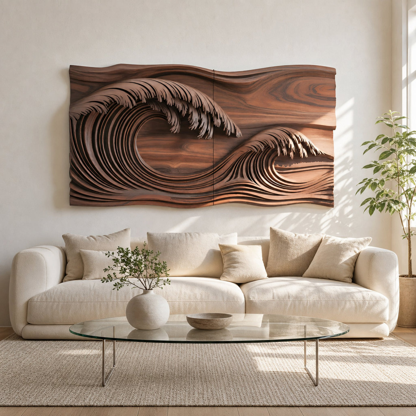 Ocean Wave Wall Sculpture For Bedroom - product view 6
