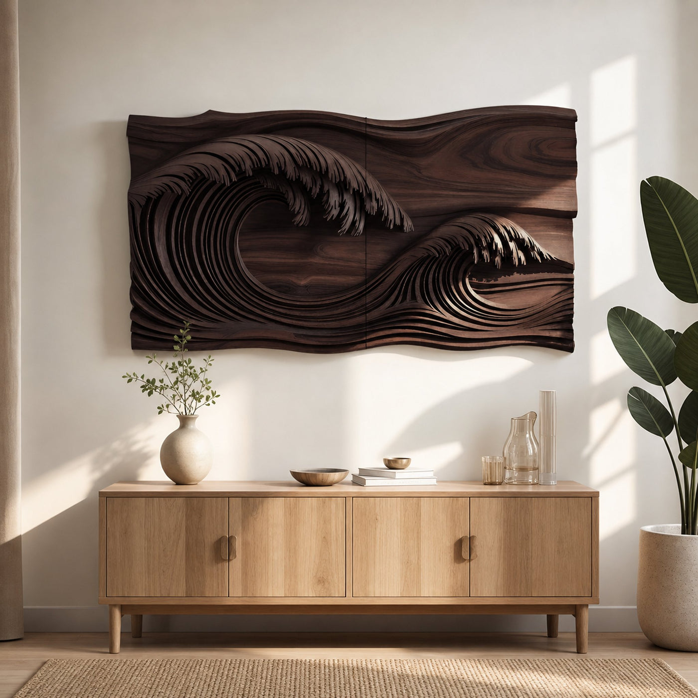 Ocean Wave Wall Sculpture For Bedroom - product view 7