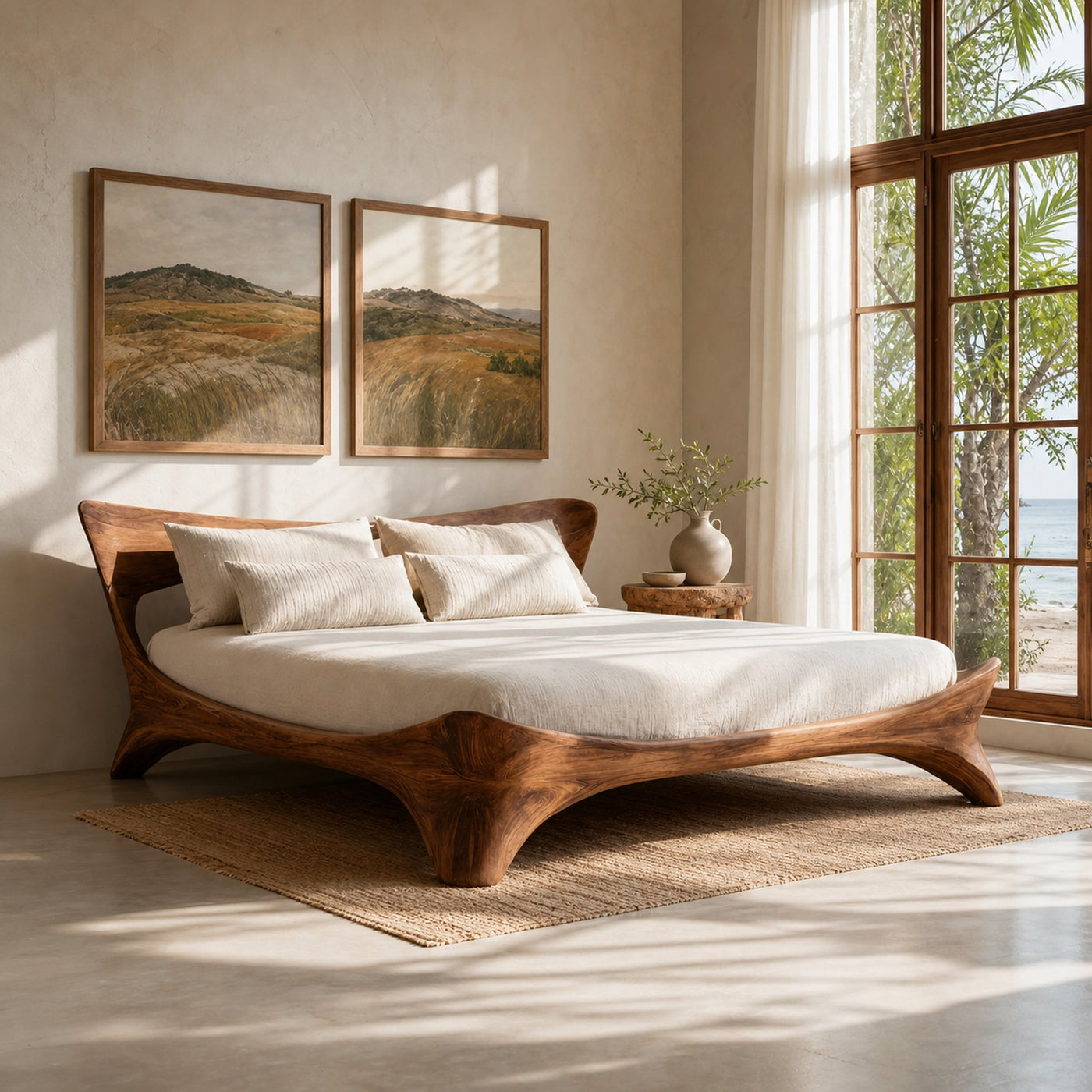 Organic Bed Frame For Bedroom Design