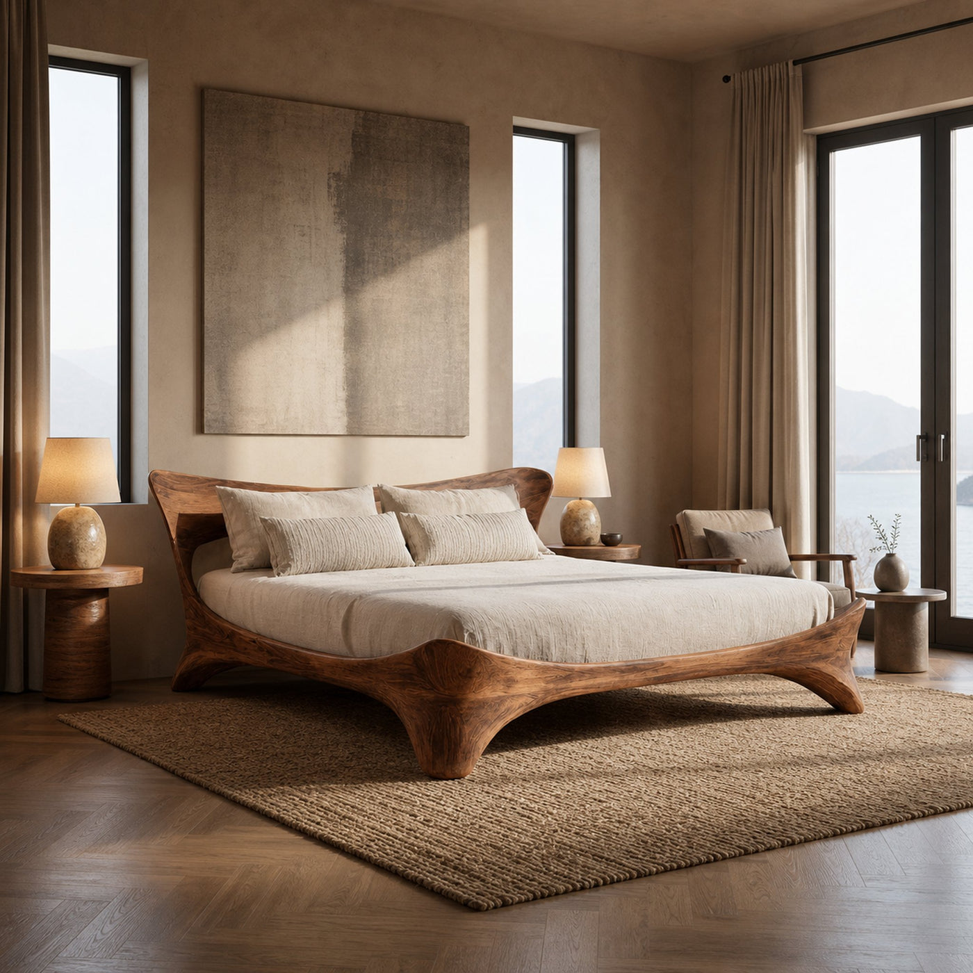Organic Bed Frame For Bedroom Design - product view 6