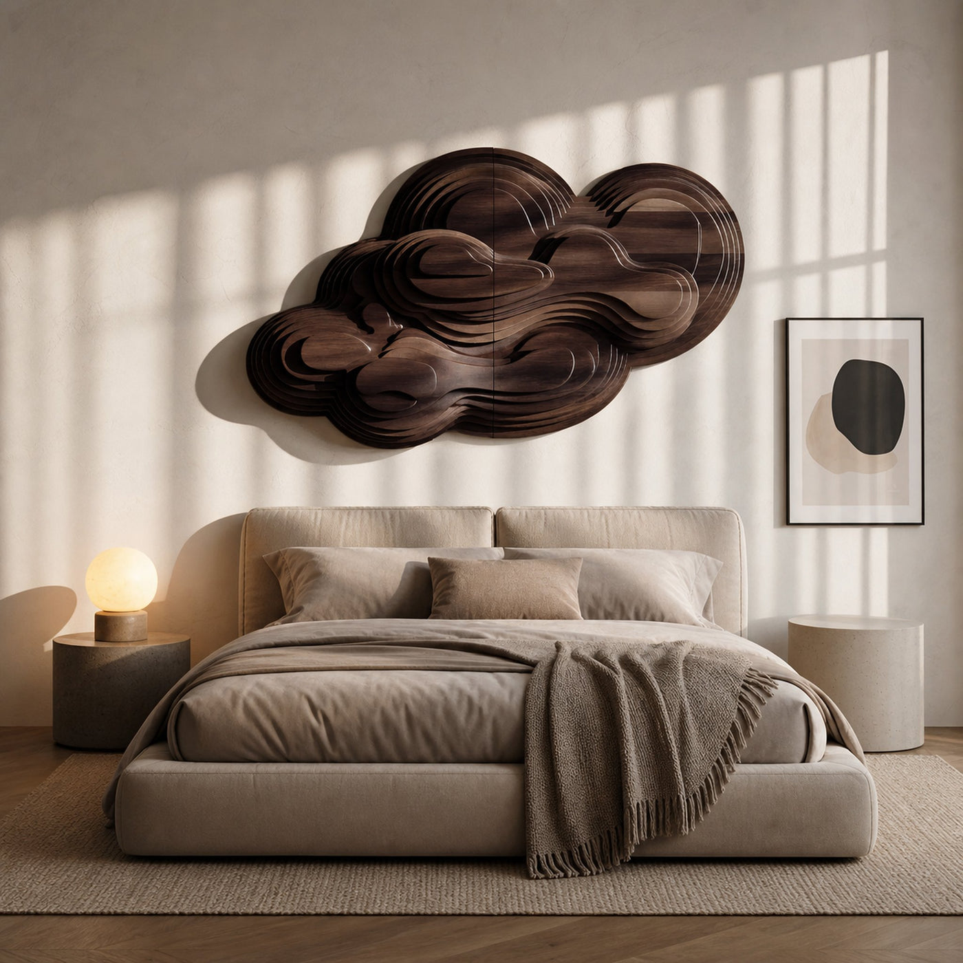 Organic Cloud Wall Sculpture With Layered Design For Bedroom - product view 7