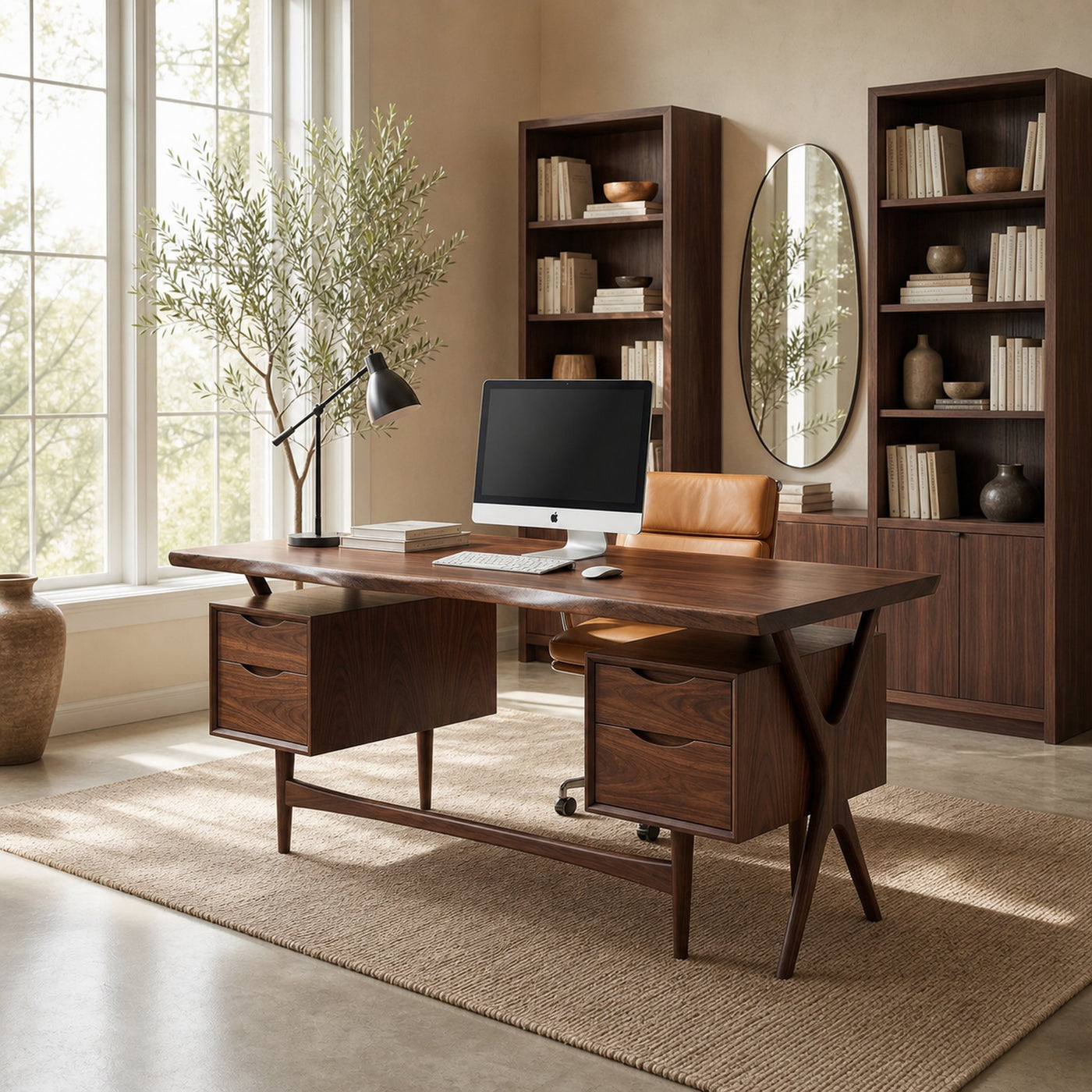 Organic Corner Executive Desk Home Office - product view 6