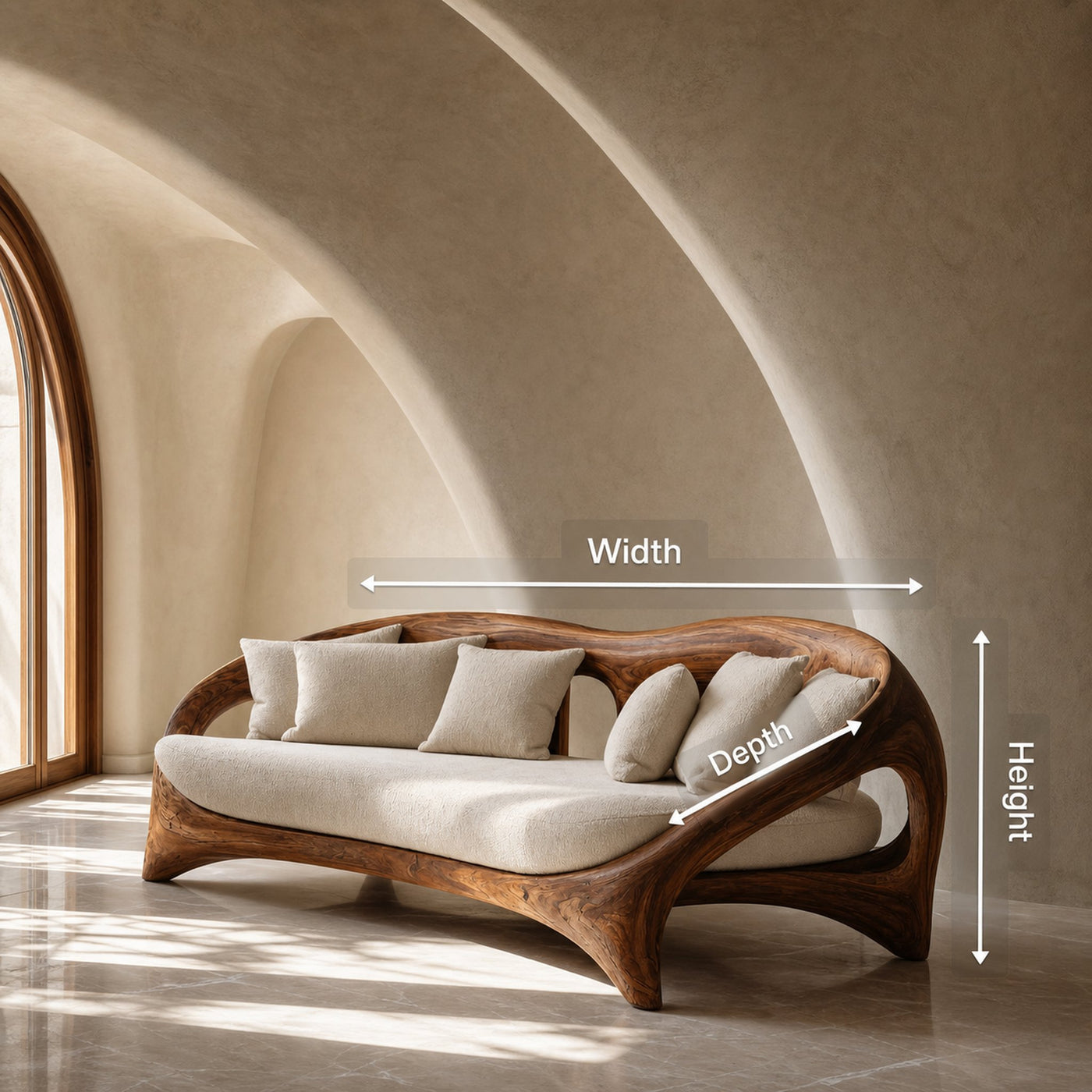 Organic Curved Sofa For Living Room Furniture - product view 8